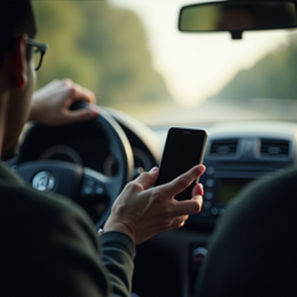 come tenere un telefono durante la guida causa incidenti