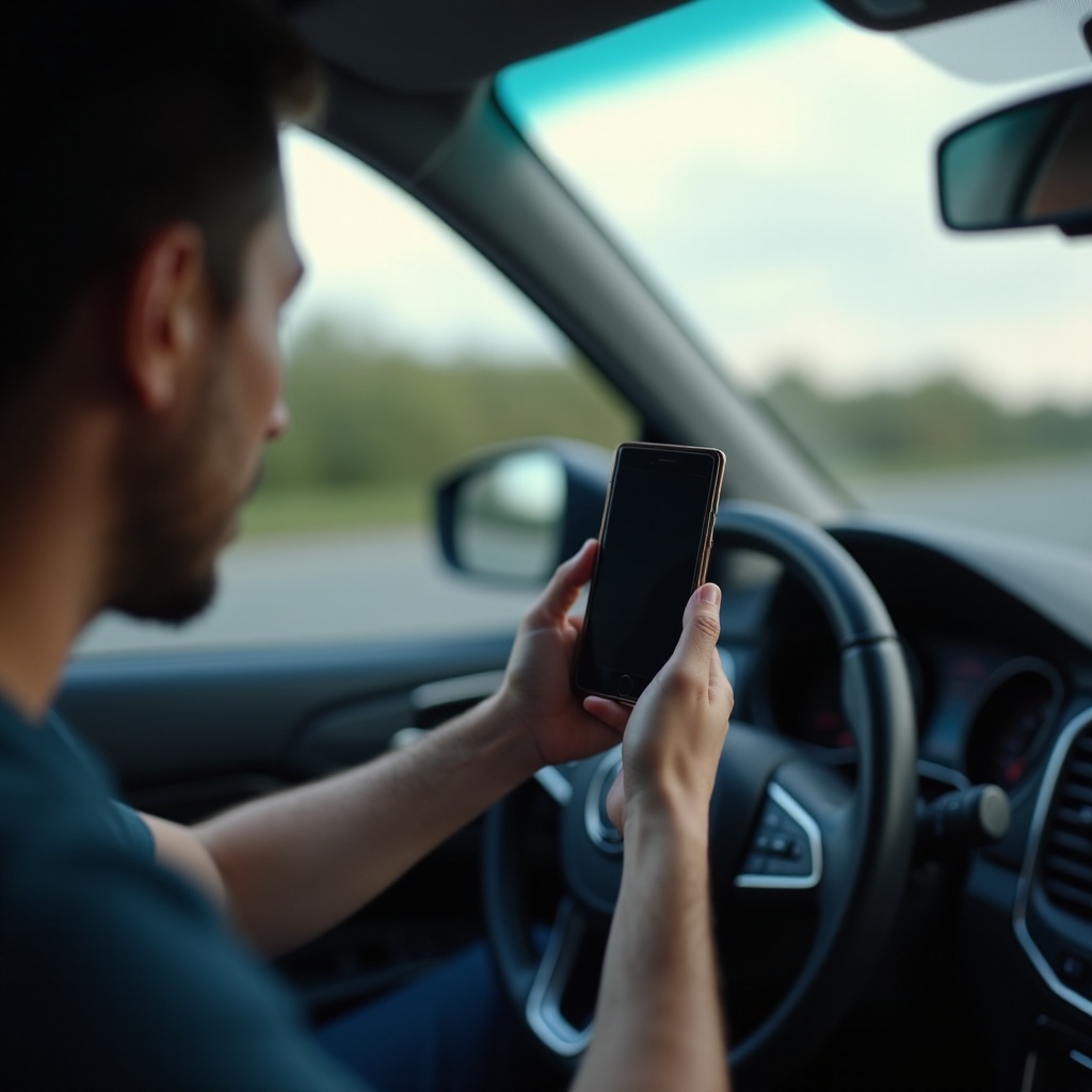 como segurar um telefone enquanto dirige causa acidentes