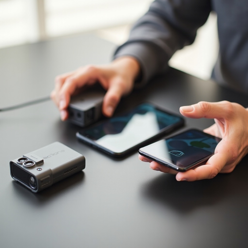hoe verbindt DJI Action zich met 2 telefoons