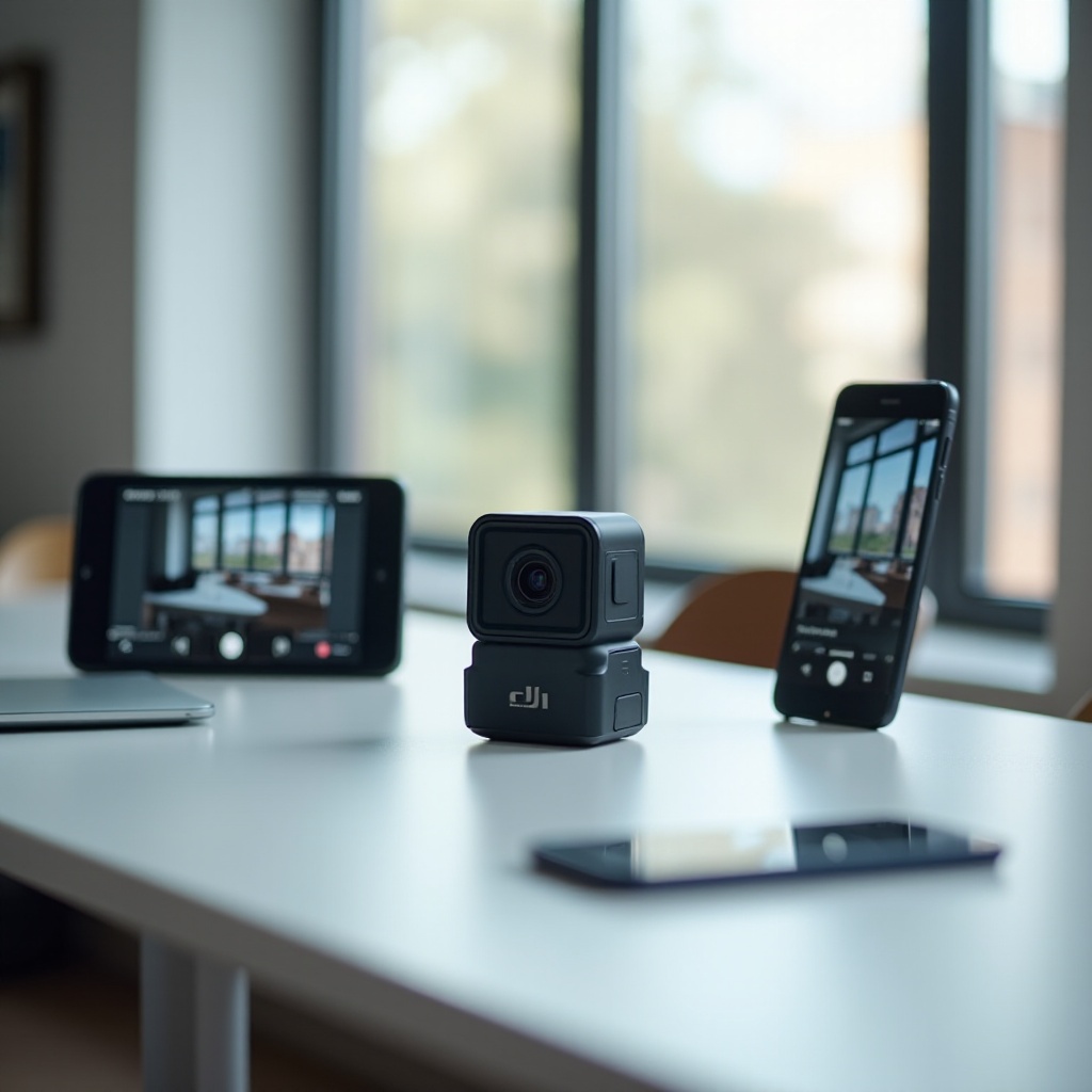 como o DJI Action se conecta a 2 telefones