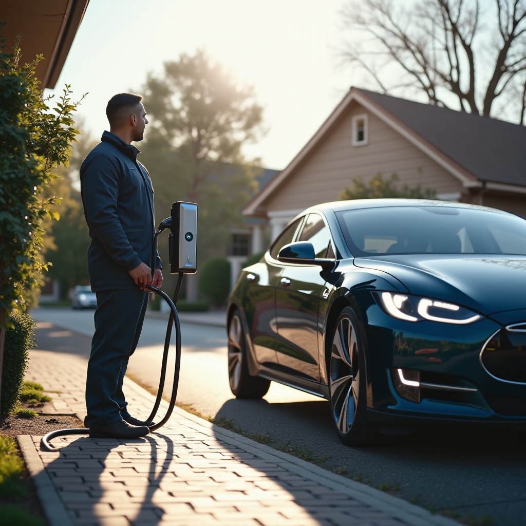 instalação de carregador de veículos elétricos