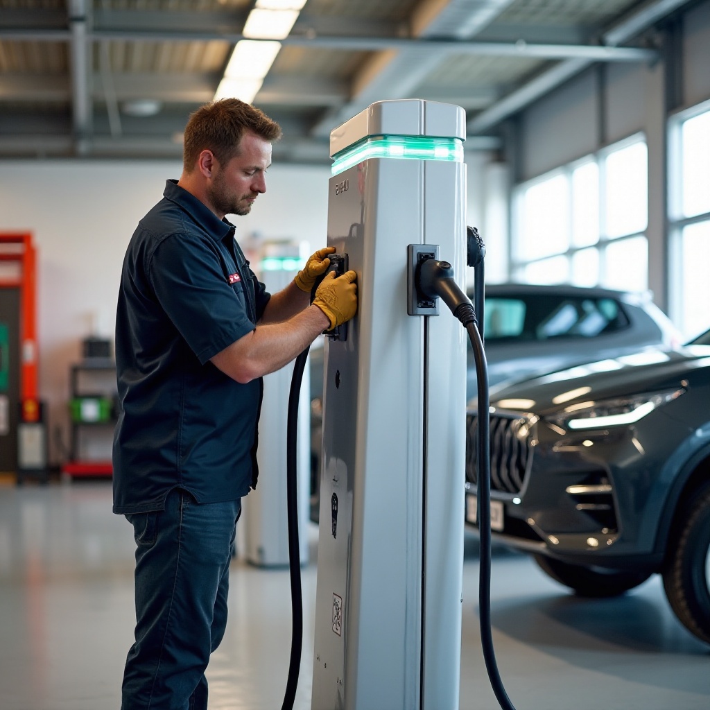 installation de borne de recharge pour véhicules électriques