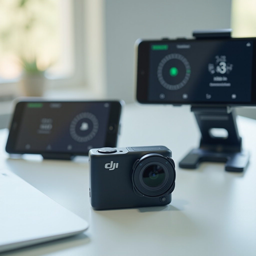 hoe verbindt DJI Action zich met 2 telefoons